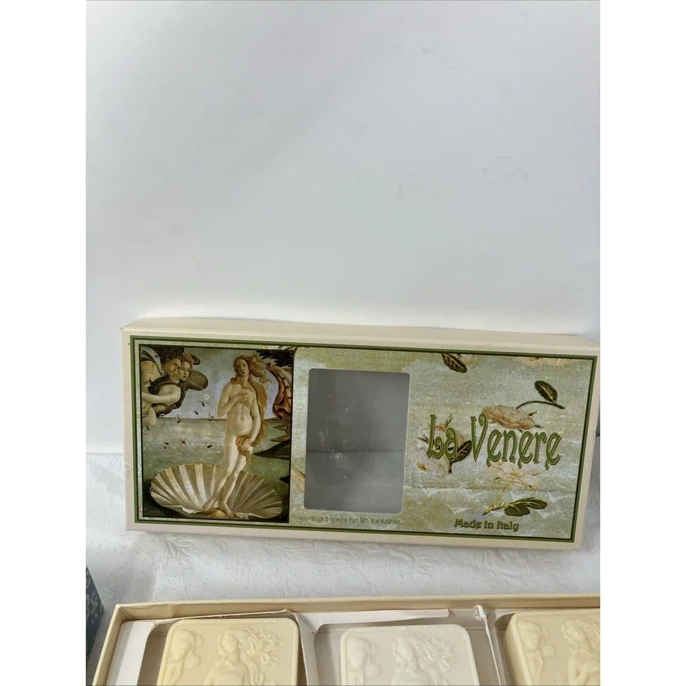 Italy SAPONIFICIO ARTIGIANALE FIORENTINO Carved Soap Bars Lot Cameo & Venus Milo